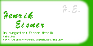 henrik eisner business card